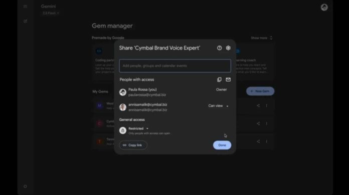 Google Lets You Share Gemini Gems With Friends and Family
