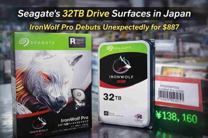 Seagate’s 32TB Drive Appears Without Warning in Japan