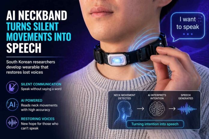 South Korean Researchers Build Neckband That Translates Intent Into Speech