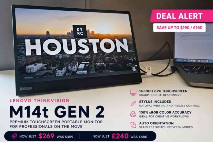 Lenovo ThinkVision M14t Gen 2 Gets a Major Price Cut, Making It an Even Better Buy for Professionals