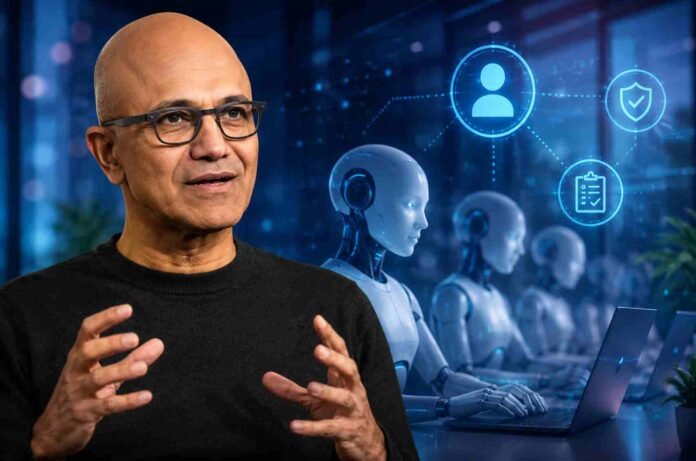 Satya Nadella Says AI Agents Need the Same Oversight as Human Employees