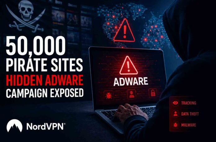 NordVPN Uncovers Massive Adware Campaign Hiding Across 50,000 Pirate Websites