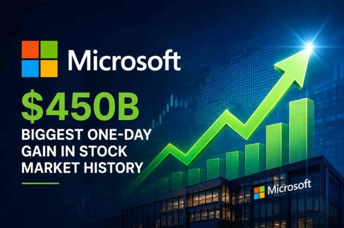 Microsoft Adds 450 Billion Dollars in a Day as Azure Delivers Stellar Growth