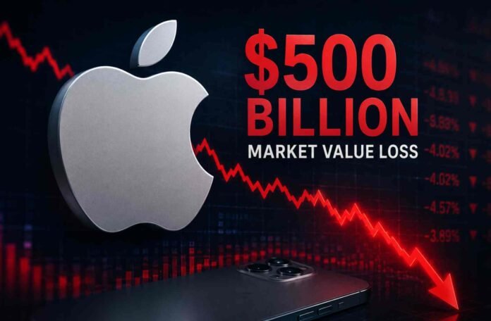 Apple Faces Potential $500 Billion Market Value Drop After Weak Business Outlook