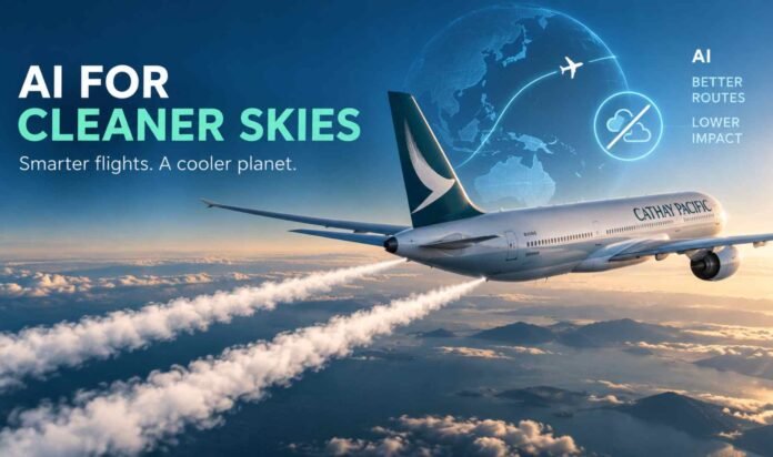 Google AI Helps Cathay Pacific Cut Contrail Warming by 40% in Early Tests