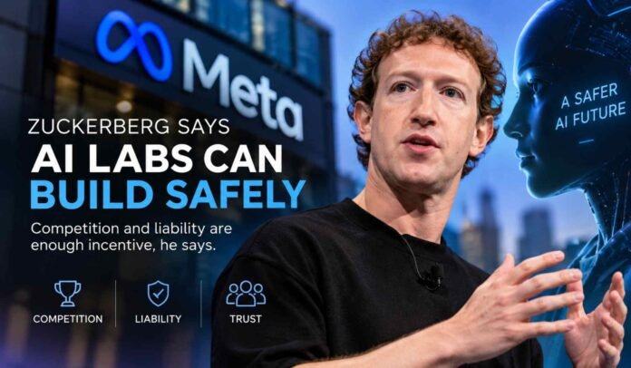 Meta's Zuckerberg Says AI Labs Can Build Safely Without Slowing Development